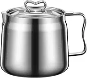 Stainless Steel Grease Strainer And Container Oil Holder For Restaurant 1.5L Oil Strainer Pot Grease Can Container