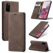 CaseMe Samsung Galaxy S20 Classic Folio Leather Case Cover S20 G981 [Coffee]