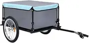 Bike Trailer Black and Blue 65 kg Bicycle Cargo Trailer Outdoor Transport