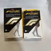 3M Futuro Knee Length Stocking Anti-Embolism Moderate Compression, White Sz: M.L