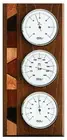 34cm Oak Weather Station With Thermometer, Barometer & Hygrometer With Timber In