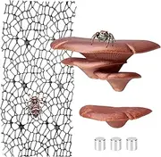 Jumping Spider Hide Habitat Accessories, Brown Jumping Spider Enclosure Mushroom Shelf Magnetically Concealed, Jumping Spider Web with Magnets, Jumping Spider Enclosure Climbing and Feeding Platforms