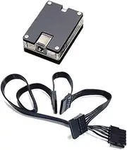 Snblzhef DC5525 12V to 5V SATA Hard Disk DC5525 12V to 5V Sata Multi-Adapter Module DC-SATA Cable 3SATA