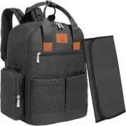 Keababies Diaper Bag Backpack - Large Nappy Changing Bag with Stroller Straps...