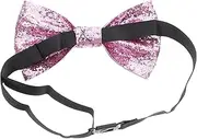 [ANDRESLAD] Men's Bow Tie Adjustable Sparkling Bow Tie in Faux Leather for Parties Weddings Formal Gatherings