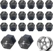 Tire Lug Nut Covers - Shining Bolts Cover Set of 20 - Anti-Scratch Removable Wheel Nut Decorative Cap for Car Exterior Dust-Proof Protection