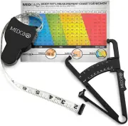White Coat Skinfold Body Fat Caliper and Body Tape Measure Set