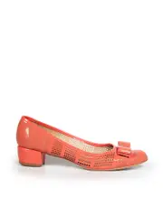 Orange Patent Ballet Pumps