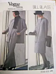 Jacket Skirt Pants 14 VOGUE 1283 Sewing Pattern VTG 80s Bill Blass Suit Career