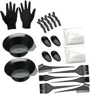 Beatifufu Hair Dye Bowl Brush Kit 21pcs Professional Hair Coloring Tools for Easy Diy Tinting