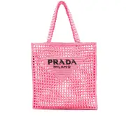 [Prada] Prada Crochet Tote Bag ONE SIZE PINK