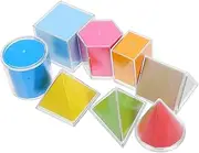 Generic 1 Set Transparent Geometric Models for Preschool Learning Geometric Solids Counting Blocks Easy to Clean Manipulatives for Surface Area Calculations Enhance Visualization Problem
