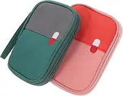2Pcs Portable Medical Bag First Aid Kit for Home Office Outdoor Travel Lightweight Emergency Pouch for Timely Use Unexpected Situations