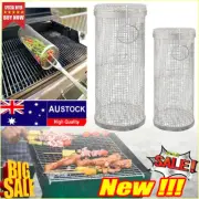 Travel BBQ Grill Rack Stainless Steel Greatest Grilling Basket Barbecue Tool ZV