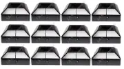 Aluminum Railings Post Base Cover 2" Post Lot 12 Set 2 halves Black Covering