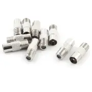 TV PAL Male to Female RF Aerial Coax Connector Adapter 27 x 10mm 10pcs