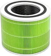 LEVOIT Air Purifier Mold & Bacteria Replacement Filter, 3-in-1 HEPA, High-Efficiency Activated Carbon, Core 300-RF-MB, Green