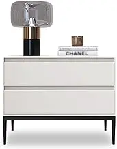 Side Table, Side Table for Living Room, Mid Century Modern Nightstands for Bedroom, Contemporary Round Sofa Tables for Your Home, Easy Assembly(B,60x40x50cm)