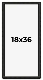 18x36 Shadow Box Black Rustic Barnwood Display Frame | 1.125 Inch Deep | 0.875