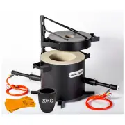 FB3H–20KG GAS METAL MELTING FURNACE Propane Forge Copper Brass +Crucible PREMIUM