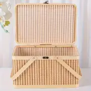 Vintage Bamboo Basket Natural Bread Storage Basket Egg Container Home Decor