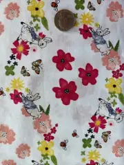 Peter Rabbit Beatrix Potter Frederick Warne Cotton Fabric Easter BTHY WHITE