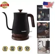 Precision Pour Gooseneck Electric Kettle - Matte Black, 0.8L Capacity for Brews