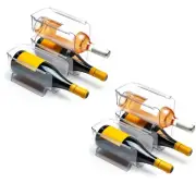 Acrylic Fridge Wine Bottle Holder Kitchen Stackable Water Bottle Rack Organizer