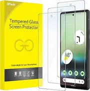 [JETech] Screen Protector for Google Pixel 6a 6.1-Inch, Fingerprint Compatible, Tempered Glass Film, HD Clear, 3-Pack