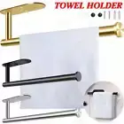 Gun Metal/Chrome Towel Rack Toilet Paper Holder Robe Hook Toilet Brush Round