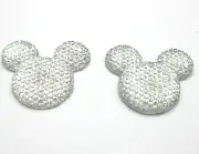 10 Clear Acrylic Flatback Rhinestone Mouse Gems 30mm Flat Back Resin