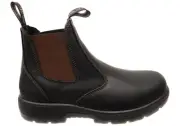 Hard Yakka Leather Outback Pull On Steel Toe Pr Safety Boots Mens - WorkWearZone