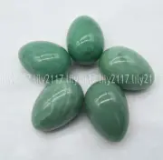 Natural 30x45mm Green Jade Egg Shaped Ball Crystal Healing Gemstone Crafts