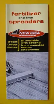 MINTY Vintage NEW IDEA Fertilizer & Lime Spreaders BROCHURE Pamphlet 1968