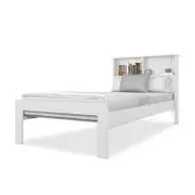 Luxo Alba Solid Pine Timber Bed - White