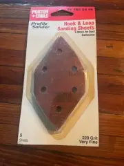 Porter Cable Profile Sanding Sheets 220 Grit New Hook Loop