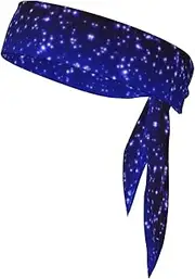 Bright Stars Sports Strap Double-Sided Headscarf Men's Bow Tie Sports Headscarf Running Yoga Exercise Headband