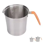 Milk Frothing Pitcher With Lid Scale Stainless Steel Milk Frother Cup For Lat US