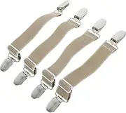 4pcs Trouser Clips Fixing Clips Boot Straps Holder Clips Elastic Pant Keeper Adjustable Boots Strap Pant Clips Elastic Holders Strap Clips Elastic Fasteners Trouser Fixing Tool