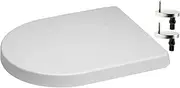 [AAN BY SCOTT] D-Shape Toilet Seat Slow Close Quick Release Standard Size Loo Seat Easy Cleaning Easy Installation Top or Blind Hole Fixing Plastic with Adjustable Hinges