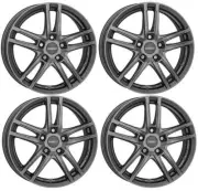 4 Dezent TZ graphite wheels 6.5Jx16 4x100 for Renault Captur Clio Grand Modus Gr