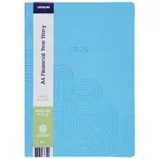 J.Burrows A4 Week-To-View Embossed Diary FY25/26 Teal