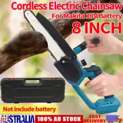 Cordless Electric 8inch Wood Cutting Saw Cutter Chainsaw For Makita 18V Battery