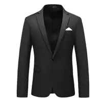 在飛比找ETMall東森購物網優惠-商務正裝黑色休閑單件男士西服