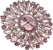 Homoyoyo Flower Shape Rhinestone Patch for DIY Clothing Shoes Accessories Durable Decorative Flower Patches for Repairing Styling Pink Round Design