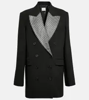 [Khaite] Khaite Balton crystal-embellished blazer AU 10 brown