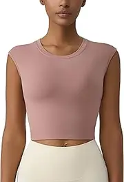 [AGYMNX] Women's Workout Athletic Shirts Sexy Open Back Sports Bra Tank Top Casual Tight T Shirts with Built in Bra