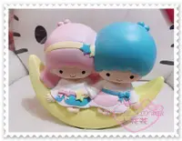 在飛比找買動漫優惠-♥小花花日本精品♥ Hello Kitty 雙子星陶瓷撲滿存