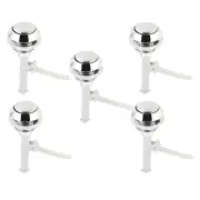 5 Pcs Toilet Water Tank Button Push Flush Helper Valve Replacement Power Kit