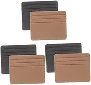 STOBAZA Sets Card Protectors Id Credit School Bus Cards Sleeves Anti-demagnetization Pu Leather Double-Sided Compact Pcs